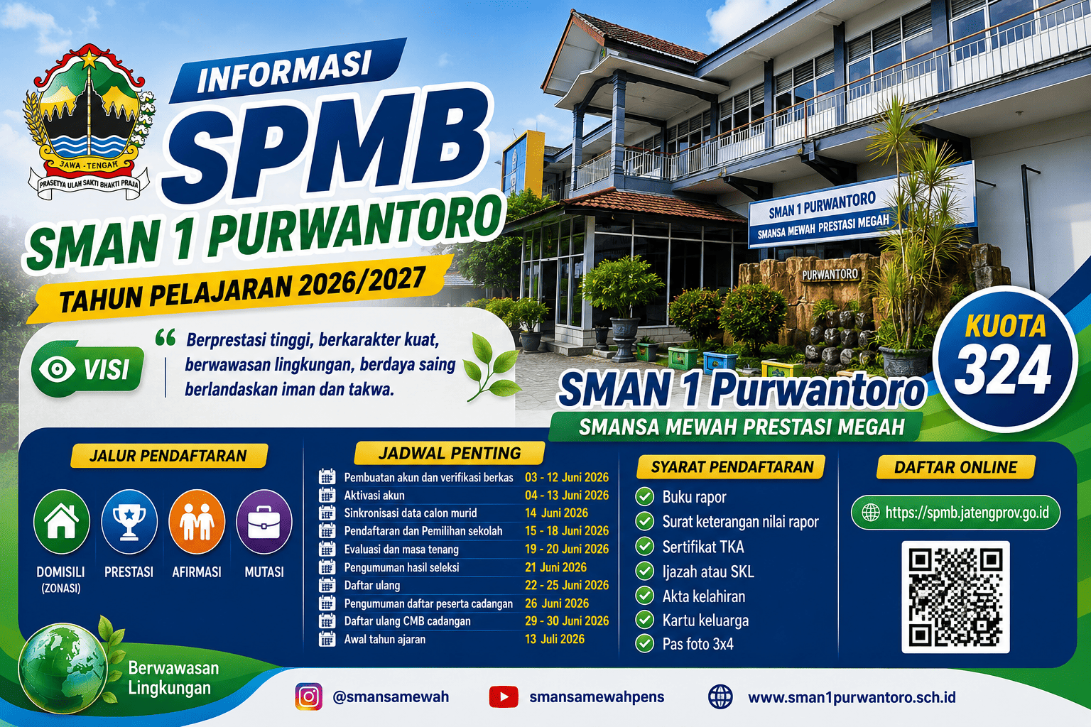 Informasi SPMB SMA Negeri Jawa Tengah Tahun Ajaran 2026/2027